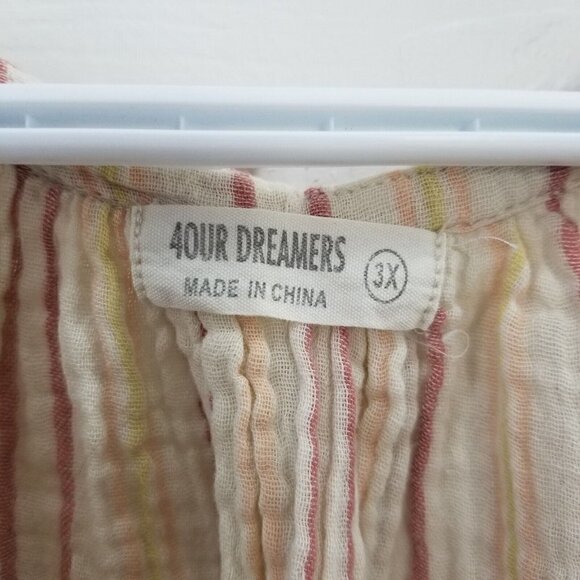 4our Dreamers 3x Gauzy Striped Top - Picture 3 of 7